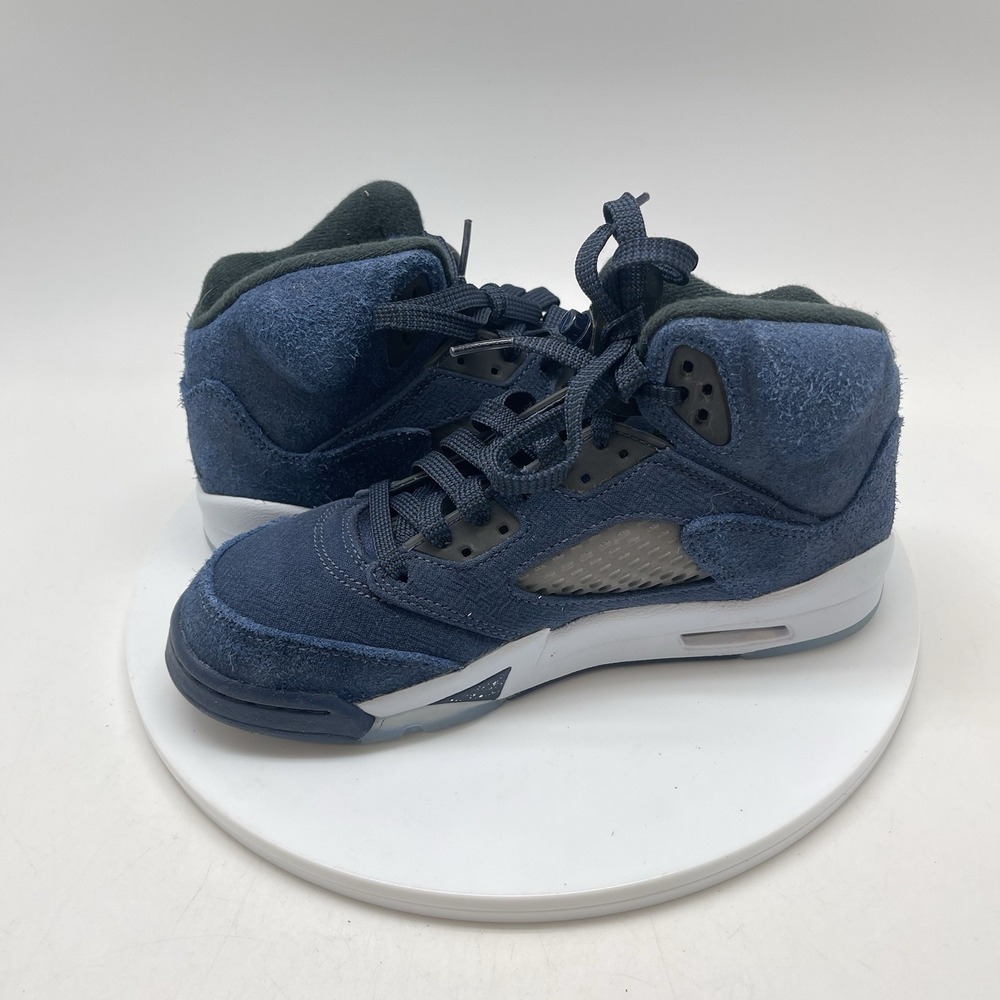 Nike Sneakers Youth 4.5 Y Air Jordan 5 Retro SE GS Georgetown Navy FN5452-400 - Picture 7 of 10